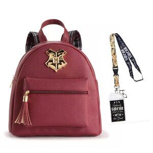 Harry Potter Hogwarts Crest Mini Backpack with Lanyard - Wizarding World Gifts